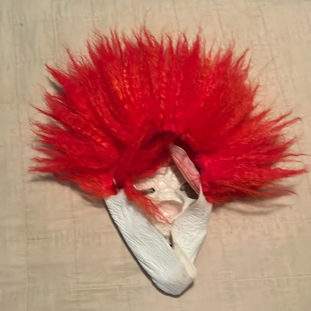 KIDS CLOWN MASK WITH WIG